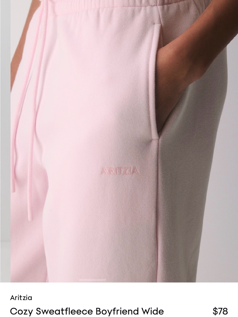 Aritzia Pink Set!   Sweatfleece Wide-Leg Pants and Funnel neck Mega Sweater - Picture 4 of 7